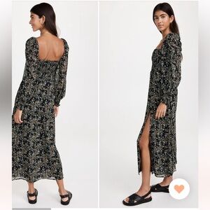 CAARA Print Midi Dress - Green Floral